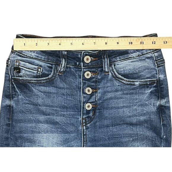 KanCan Distressed Button Fly High-Rise Skinny Jeans Size 5 26X26 - Picture 2 of 7